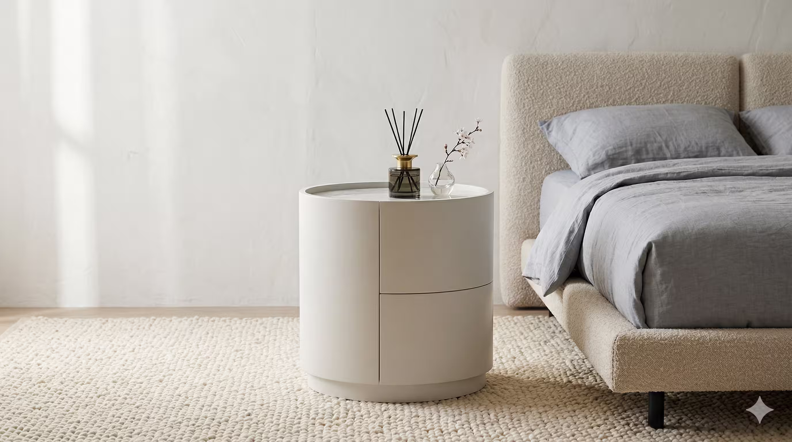 Дизайнерские тумбочки, прикроватные тумбочки, пуфы, прикроватные столики и аксессуары для интерьера от производителя Puffe